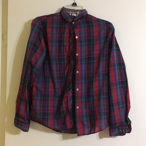 Vintage Button Up Plaid Shirt